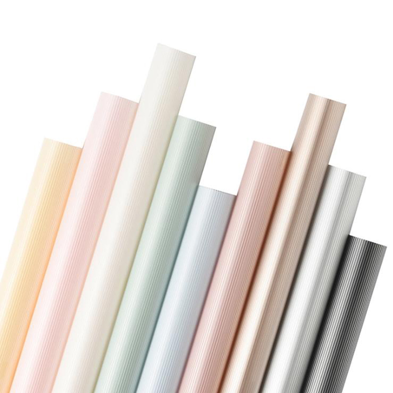 MYHC-04 Haze Line effen kleur verticaal patroon bloemenverpakkingsfilm