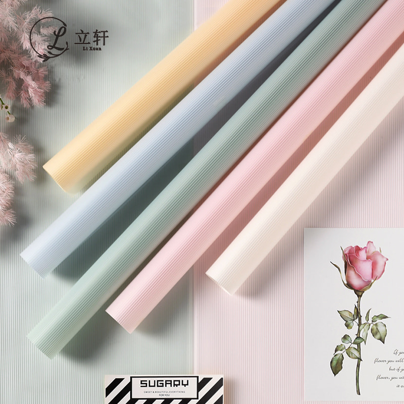 MYHC-04 Haze Line effen kleur verticaal patroon bloemenverpakkingsfilm