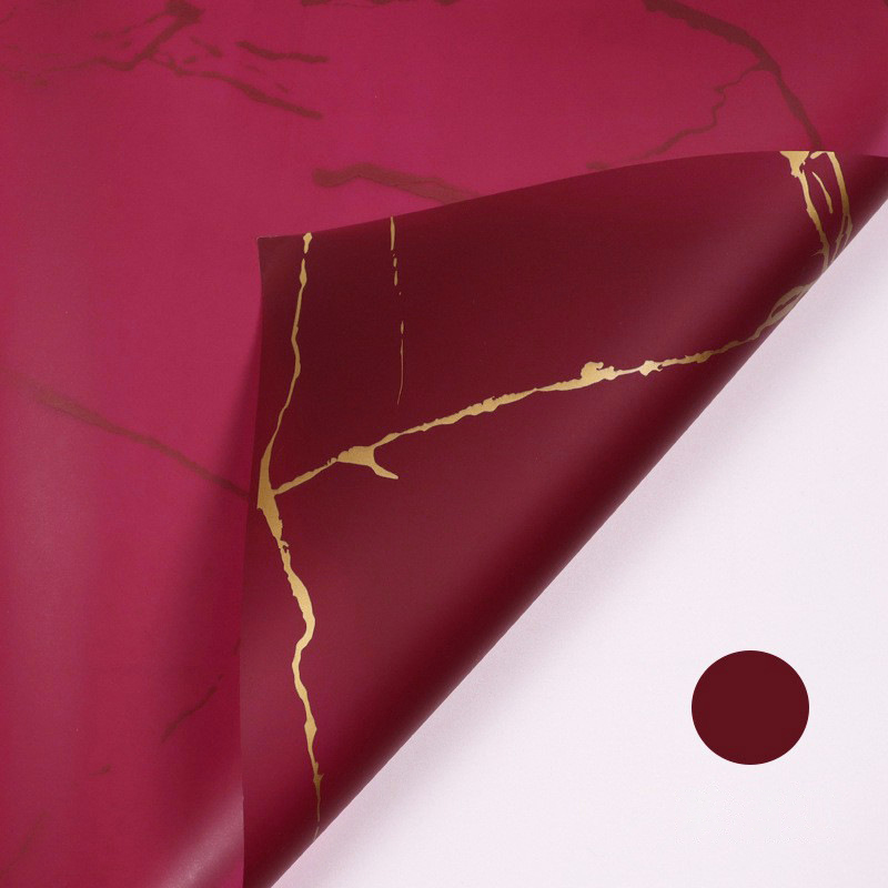 MYHC-13 Gouden marmeren patroon Plastic bloem inpakpapier