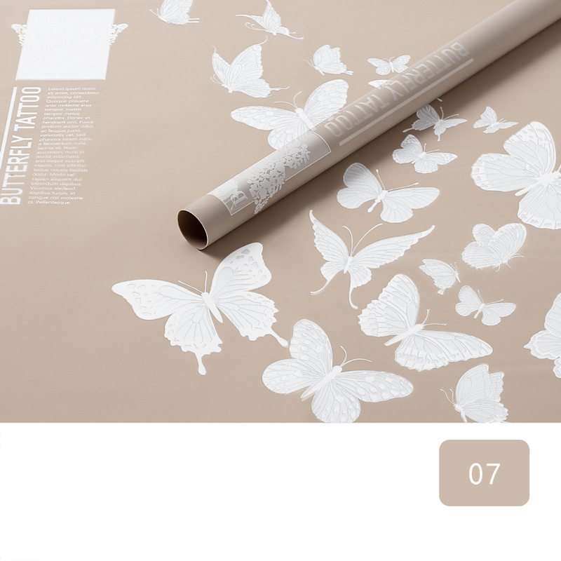 MYHC-14 Vlinderpatroon Ondoorzichtig Mat Bloem Inpakpapier
