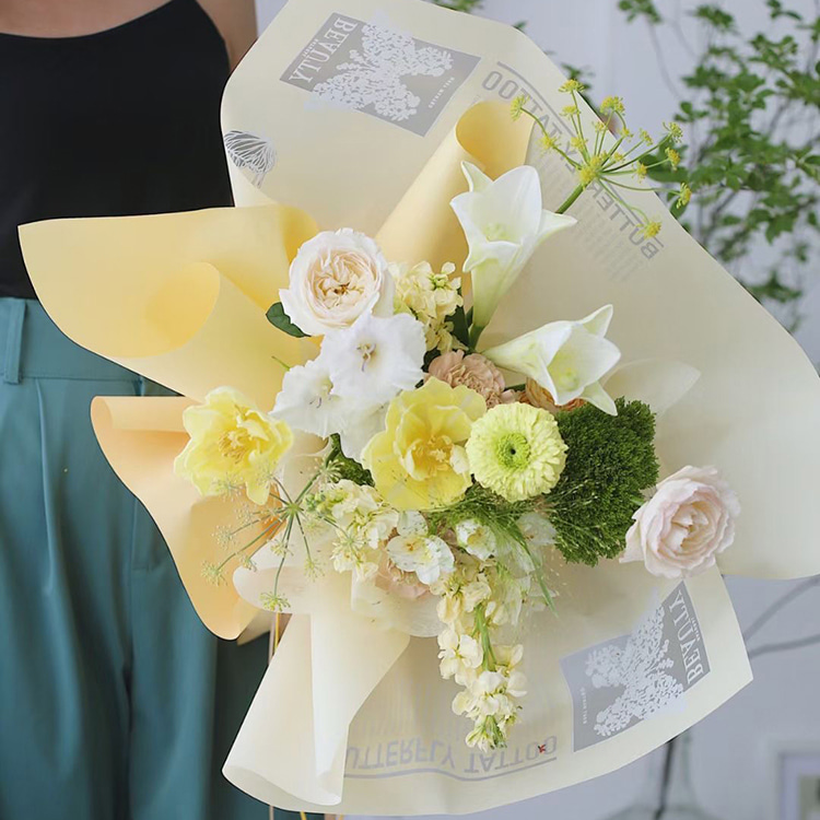 MYHC-14 Vlinderpatroon Ondoorzichtig Mat Bloem Inpakpapier