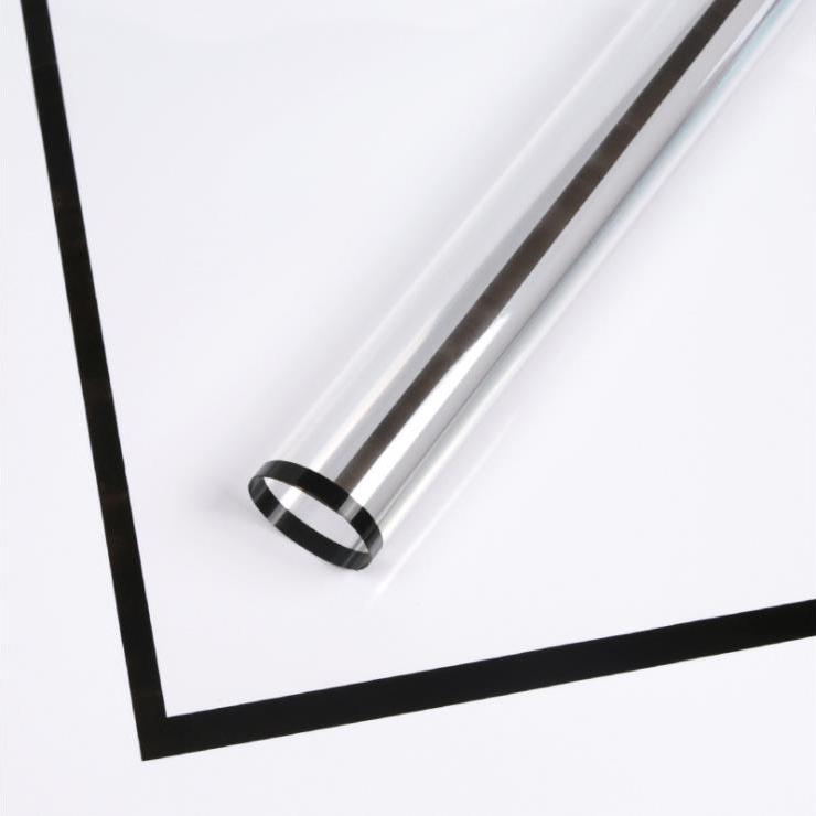 MYHC-15 Transparant inpakpapier voor plastic bloemen met monochrome rand