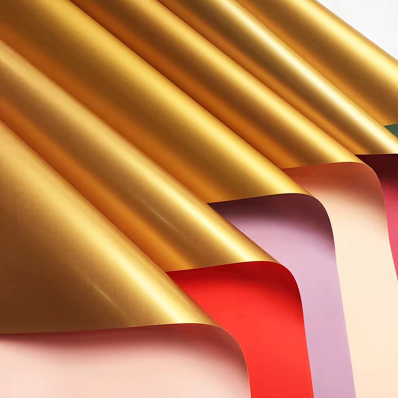 MYHC-17 Enkelzijdig Flash Goud, Dubbelzijdig Dubbelkleurig, Parelmoerfilm Bloeminpakpapier