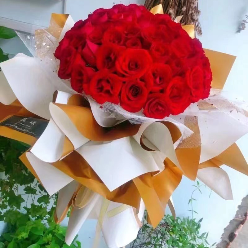 MYHC-17 Enkelzijdig Flash Goud, Dubbelzijdig Dubbelkleurig, Parelmoerfilm Bloeminpakpapier