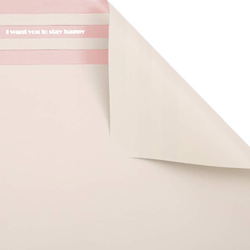 MYHC-22 57×57cm (±2cm) enkelzijdige rand horizontale parelmoerfilm bloem inpakpapier