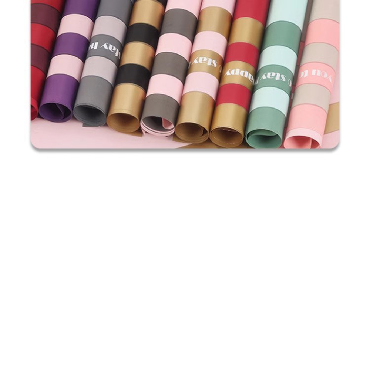 MYHC-22 57×57cm (±2cm) enkelzijdige rand horizontale parelmoerfilm bloem inpakpapier
