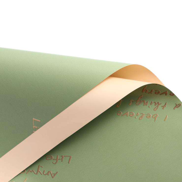 MYHC-26 Enkelzijdig goudgestikt inpakpapier met koeienhuidbloemen in Engelse decoratie