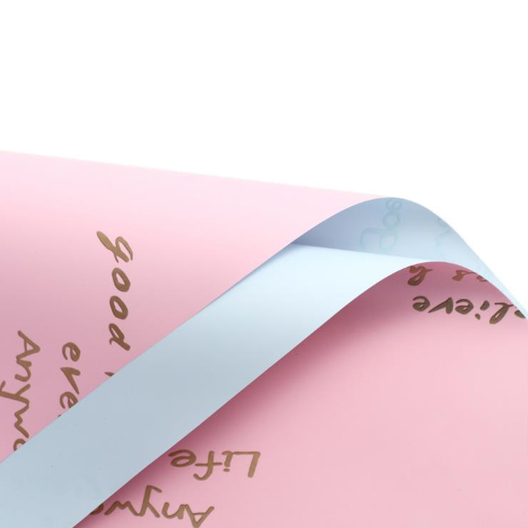 MYHC-26 Enkelzijdig goudgestikt inpakpapier met koeienhuidbloemen in Engelse decoratie