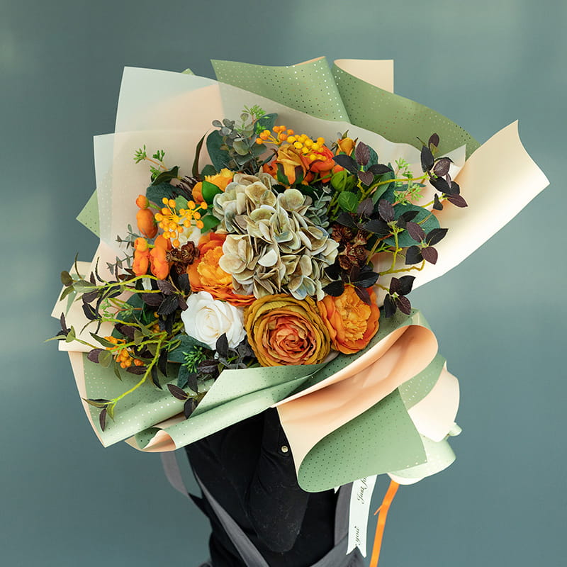 MYHC-34 Dot Decoratie Dubbelzijdige tweekleurige aluminium geplateerde katoenen bloemenverpakkingsfilm