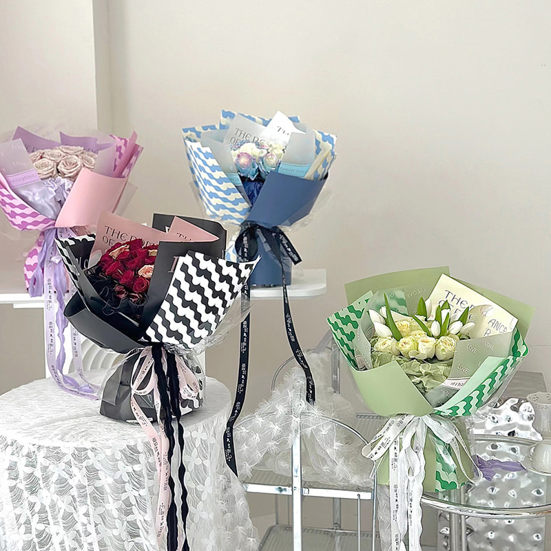 MYHC-35 BOPP golvend patroon waterdicht bloem inpakpapier