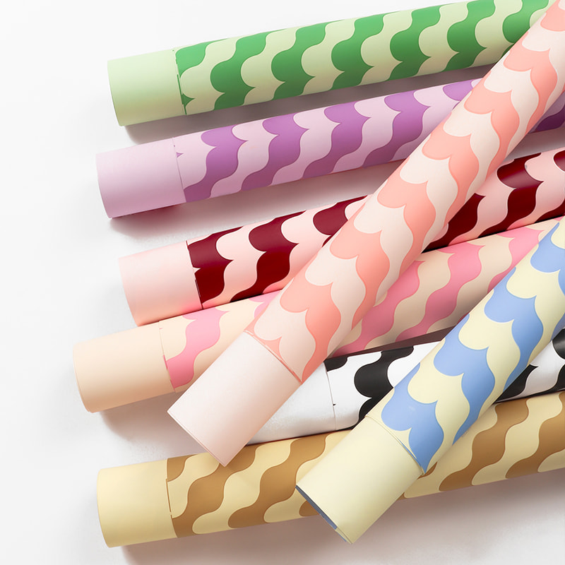 MYHC-35 BOPP golvend patroon waterdicht bloem inpakpapier