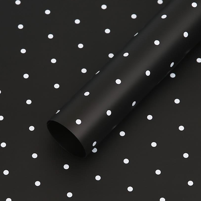 MYHC-37 Monochroom stippenkatoenen bloeminpakpapier