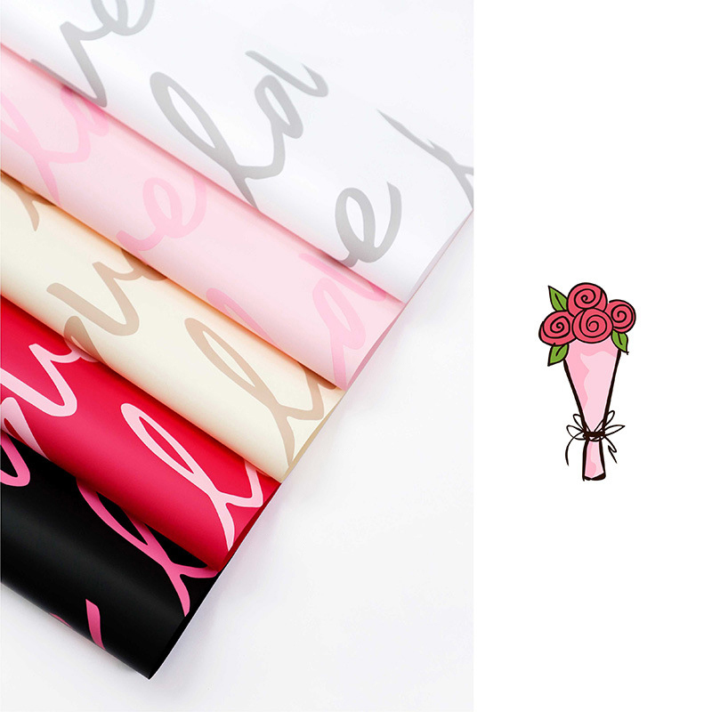 MYHC-45 Love Pattern Art waterdicht bloem inpakpapier