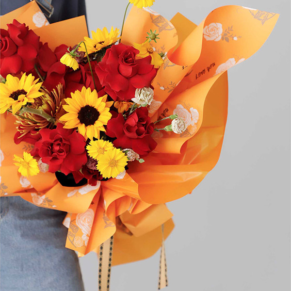 MYHC-47 Laagverzadigd inpakpapier voor bloemen van koeienhuid