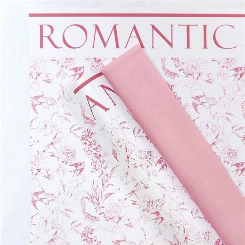 MYHC-49 Enkelzijdig inpakpapier met frisse, matte bloemen