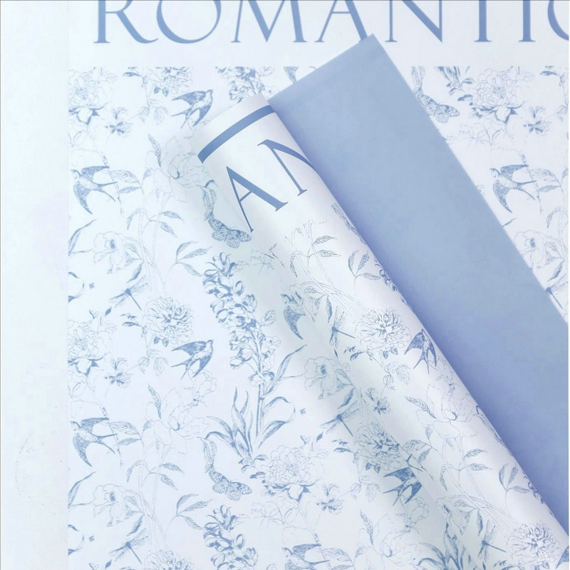 MYHC-49 Enkelzijdig inpakpapier met frisse, matte bloemen