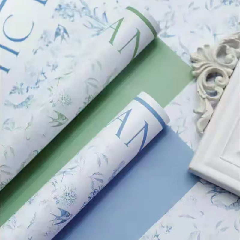 MYHC-49 Enkelzijdig inpakpapier met frisse, matte bloemen