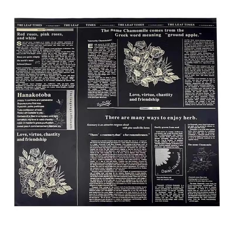 MYHC-52 Kruid Gouden Licht Matt Film 57×57cm (±2cm) Plastic Bloemenverpakkingsfilm