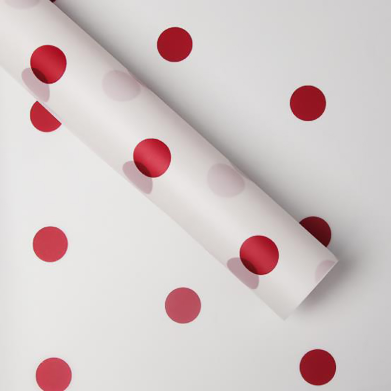 MYHC-58 Inpakpapier van katoenen bloemen met stippenlijn