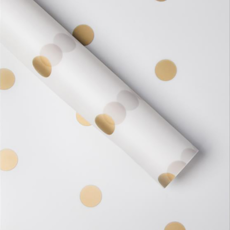 MYHC-58 Inpakpapier van katoenen bloemen met stippenlijn