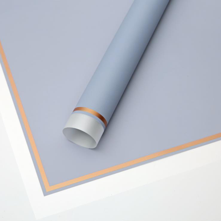 MYHC-61 Witte rand met gouden rand Matte film Mat bloeminpakpapier