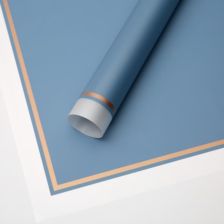 MYHC-61 Witte rand met gouden rand Matte film Mat bloeminpakpapier