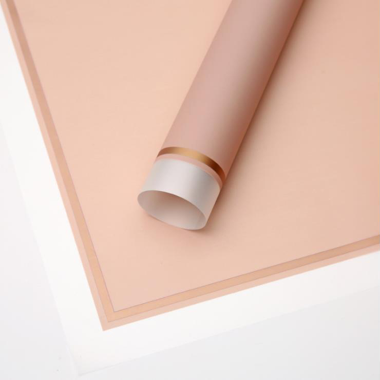 MYHC-61 Witte rand met gouden rand Matte film Mat bloeminpakpapier