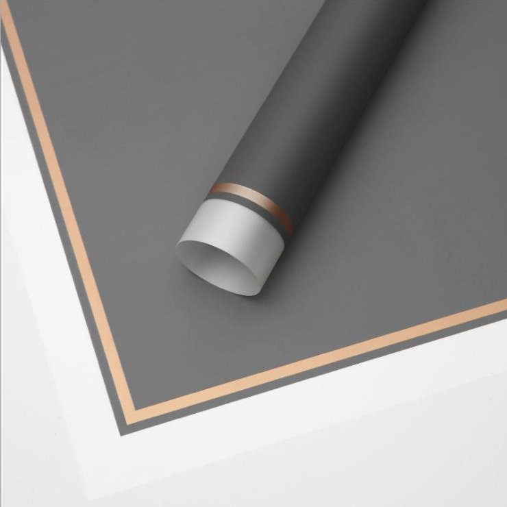 MYHC-61 Witte rand met gouden rand Matte film Mat bloeminpakpapier