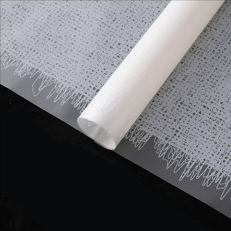 MYHC-67 Transparante bodem Monochroom geweven stof Patroon Plastic bloemverpakkingsfilm