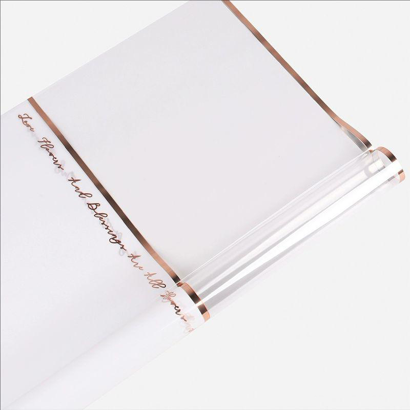 MYHC-70 Gold Line plastic bloemen opp verpakkingspapier