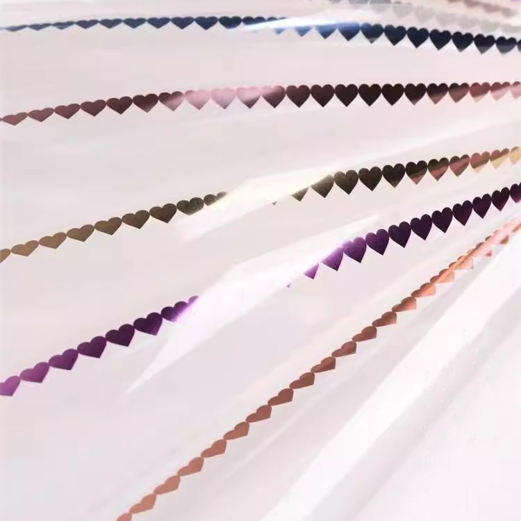 MYHC-73 Lace Glitter Film Opp Transparante bloemverpakkingsfilm