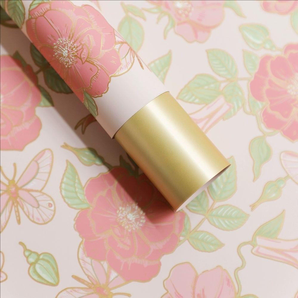 MYHC-76 Goudgerand Vintage Camellia Patroon Parelmoer Film Bloem Inpakpapier