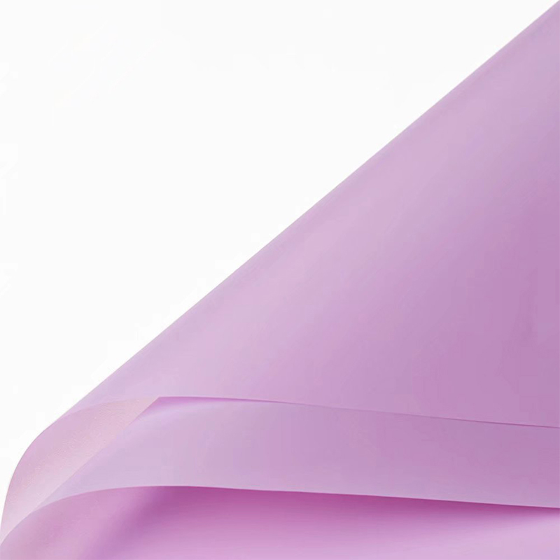 Mat effen kleur doorschijnend bloemeninpakpapier