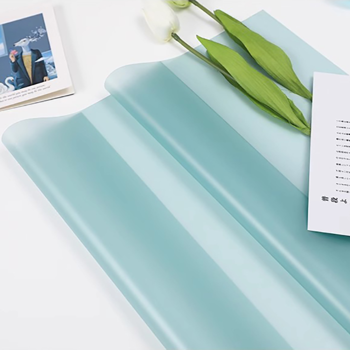 Mat effen kleur doorschijnend bloemeninpakpapier