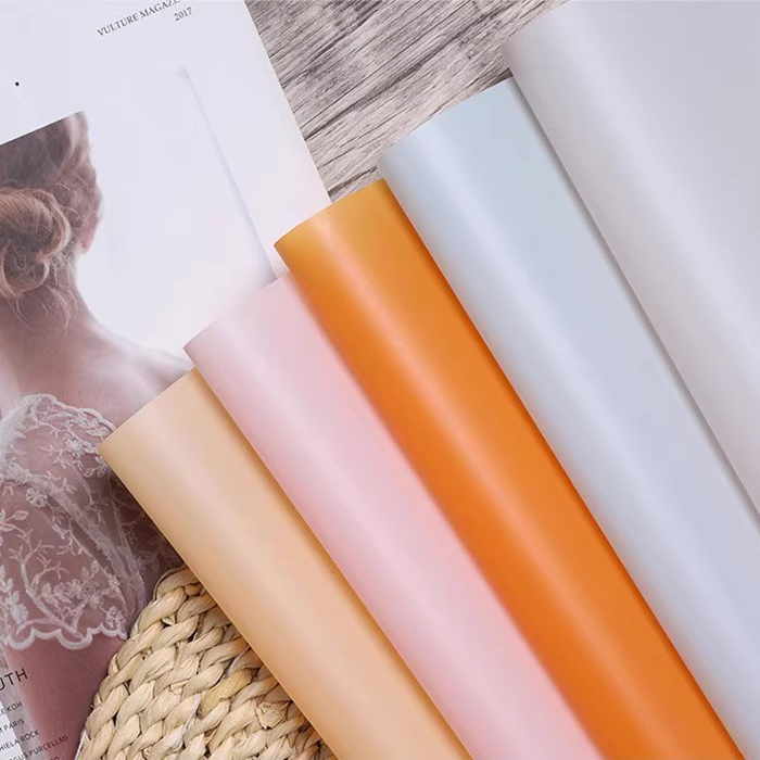 Mat effen kleur doorschijnend bloemeninpakpapier