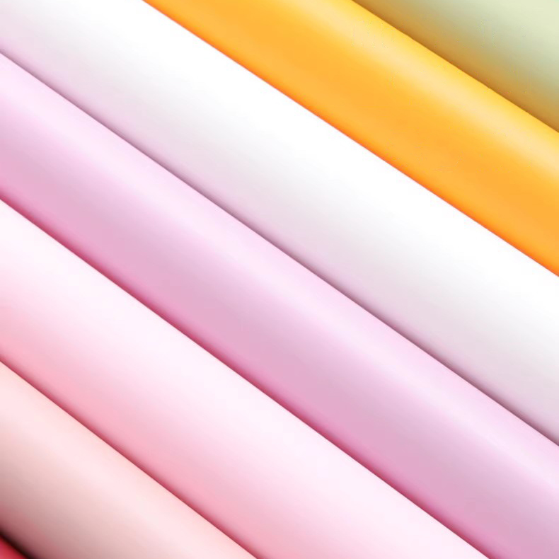 Mat effen kleur doorschijnend bloemeninpakpapier