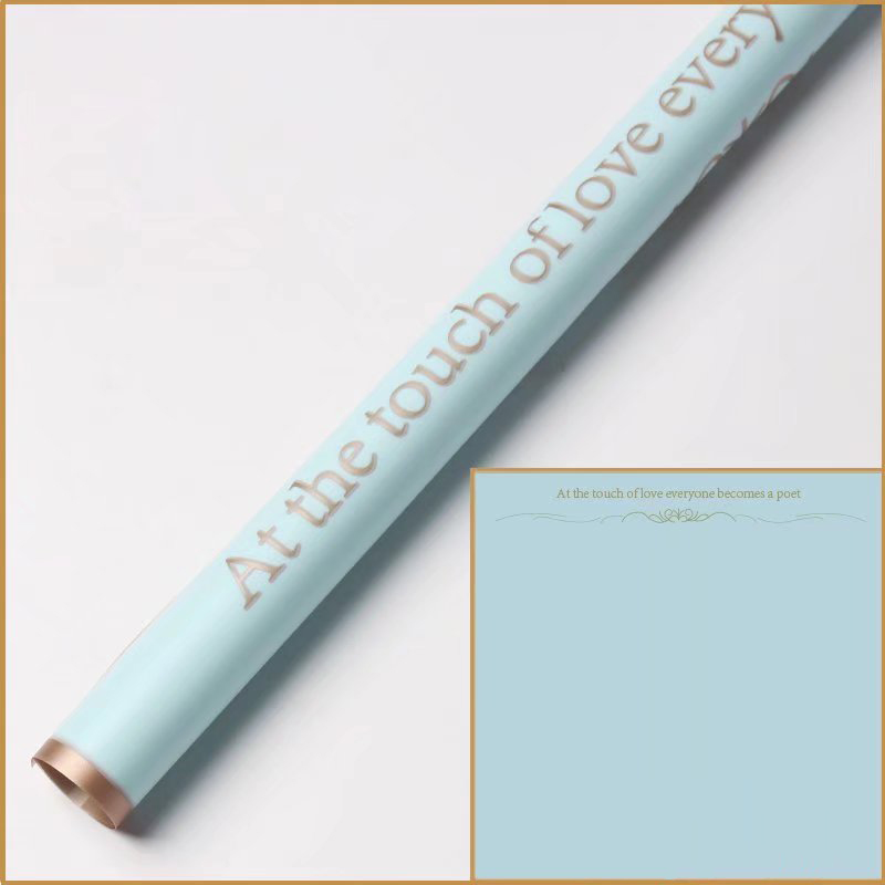 9-kleurig mat bloemeninpakpapier met gouden randen