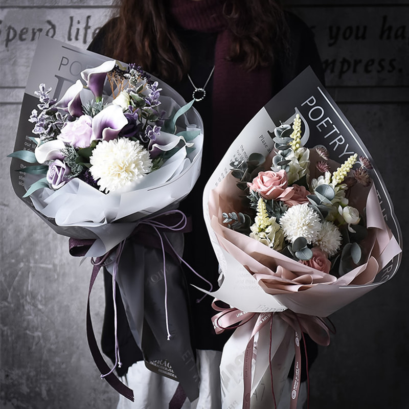 Frosted Jelly Bloem Wrap Film