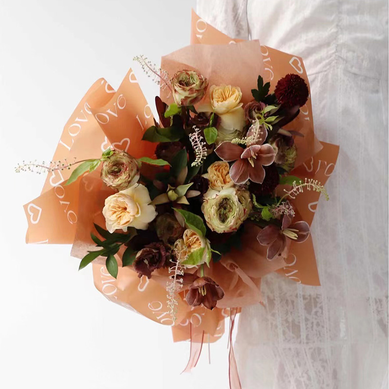 Liefdesbrieven Print Design Bloem Inpakpapier Nossa met waterdichte coating Kleurrijk