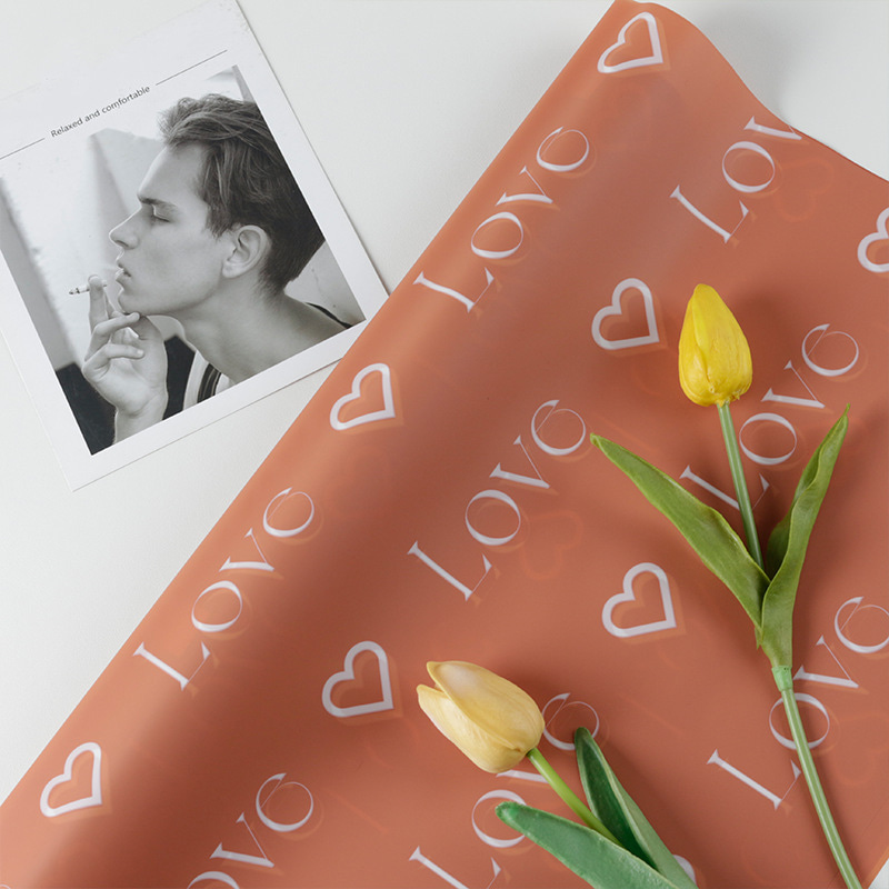 Liefdesbrieven Print Design Bloem Inpakpapier Nossa met waterdichte coating Kleurrijk