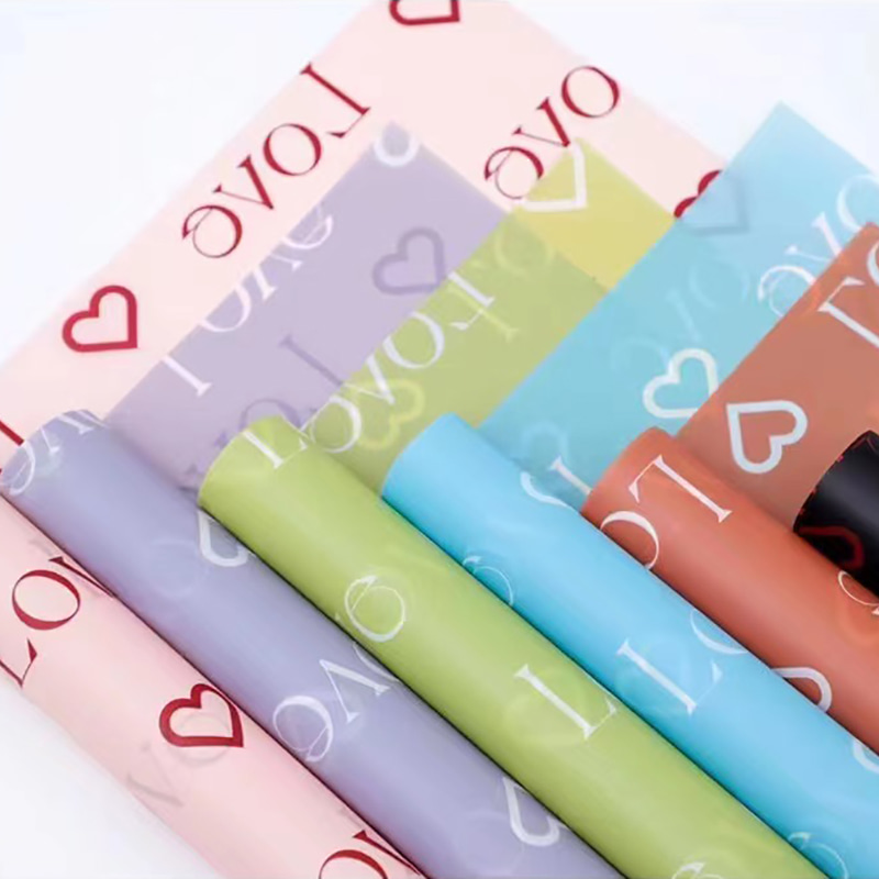 Liefdesbrieven Print Design Bloem Inpakpapier Nossa met waterdichte coating Kleurrijk