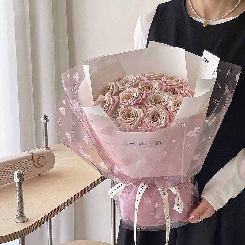 Liefdesprint Design Bloemenverpakkingspapier Waterdicht Verdikt Enkelzijdig gecoat