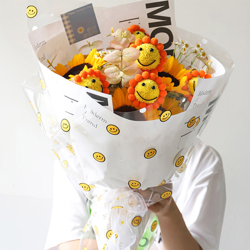 OPP Cellofaan Lachend Gezicht Bloem Inpakpapier