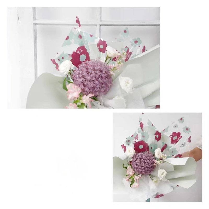 58x58cm waterdichte plastic bloemenwikkelrol