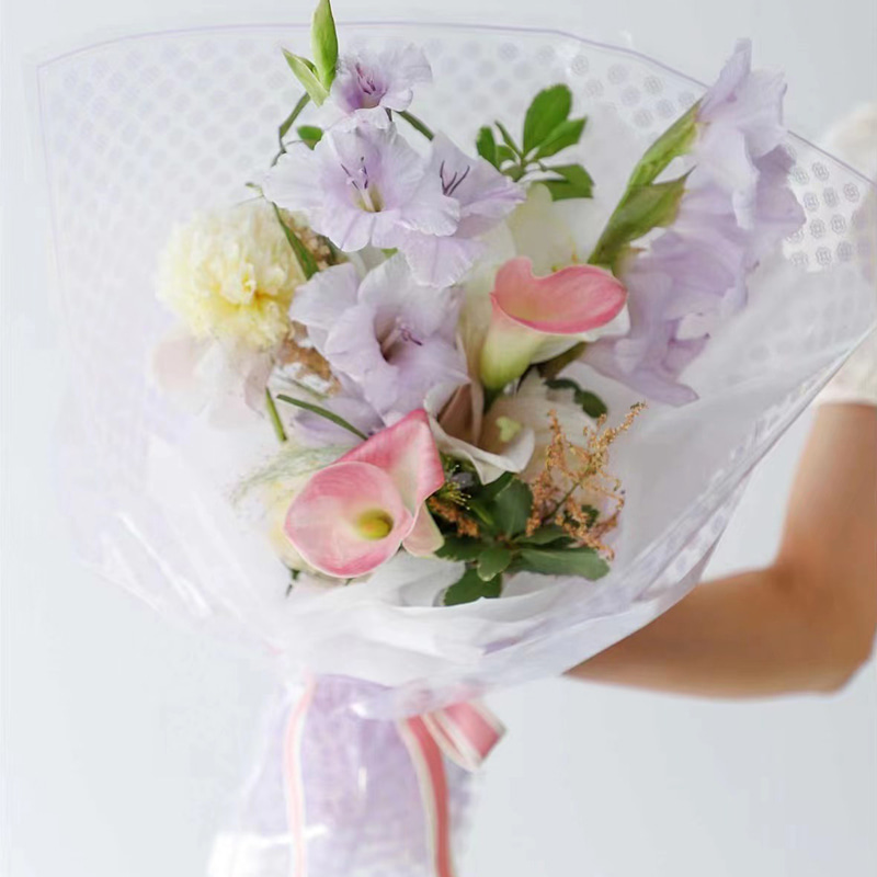 Doorschijnende plastic bloemenwikkelfolie