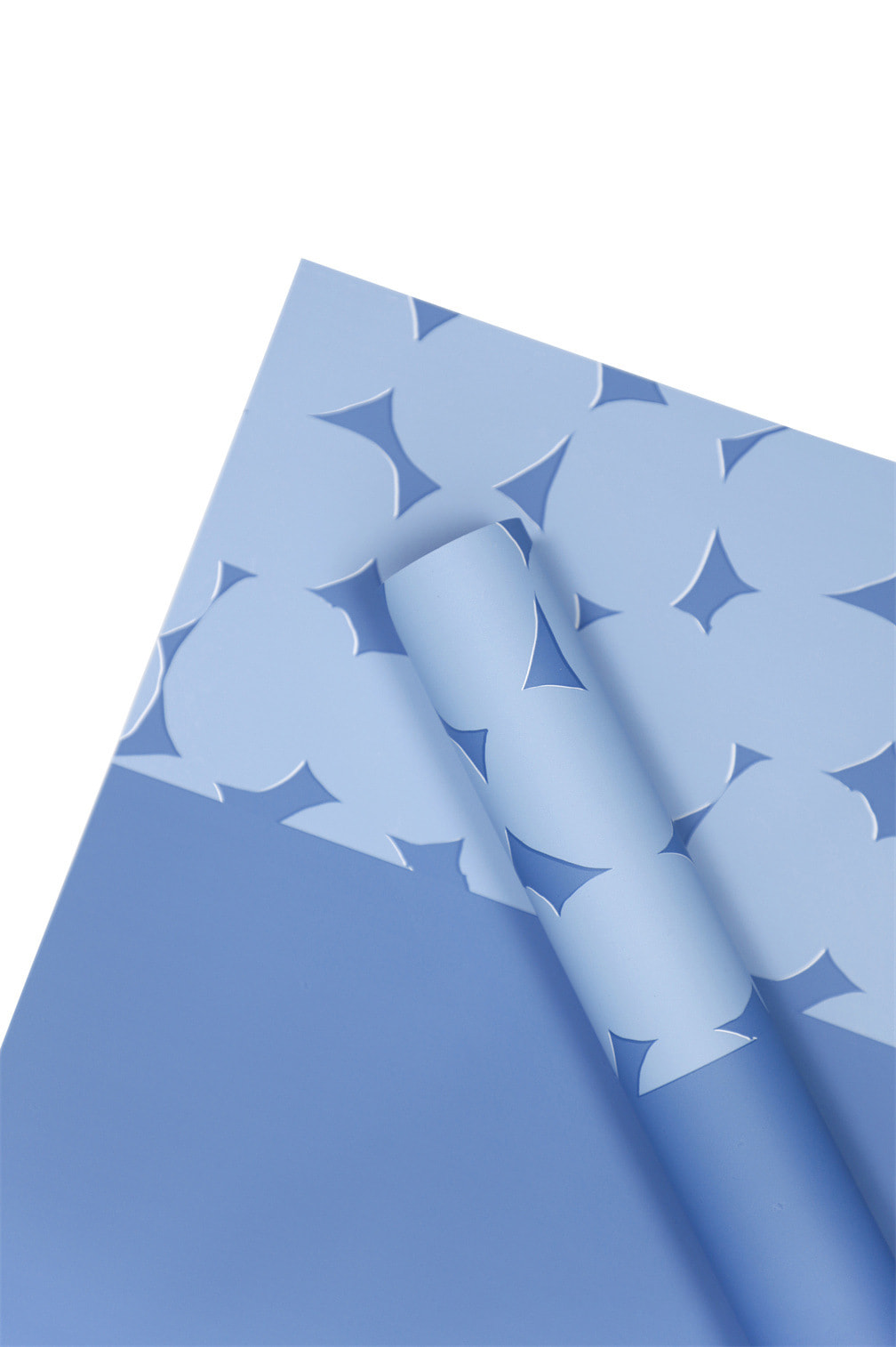 Tweekleurig inpakpapier met stippenbloemen
