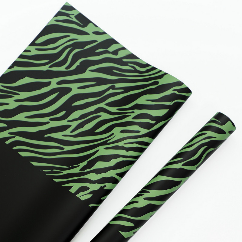 Zebraprint zeskleurig bloemeninpakpapier