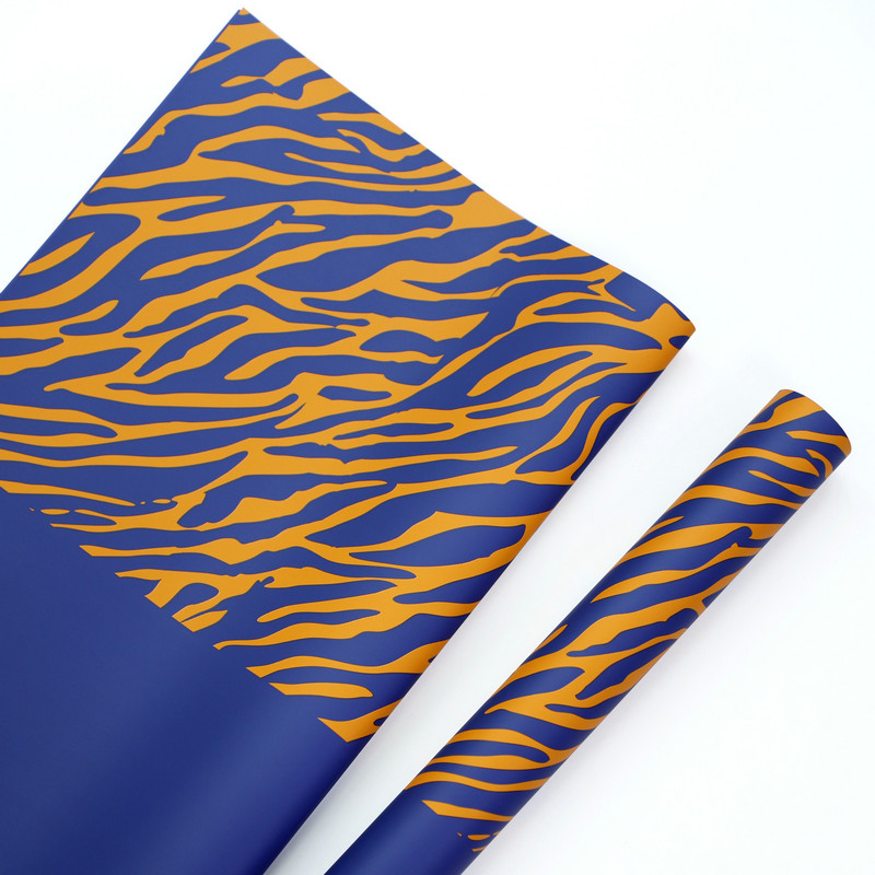 Zebraprint zeskleurig bloemeninpakpapier