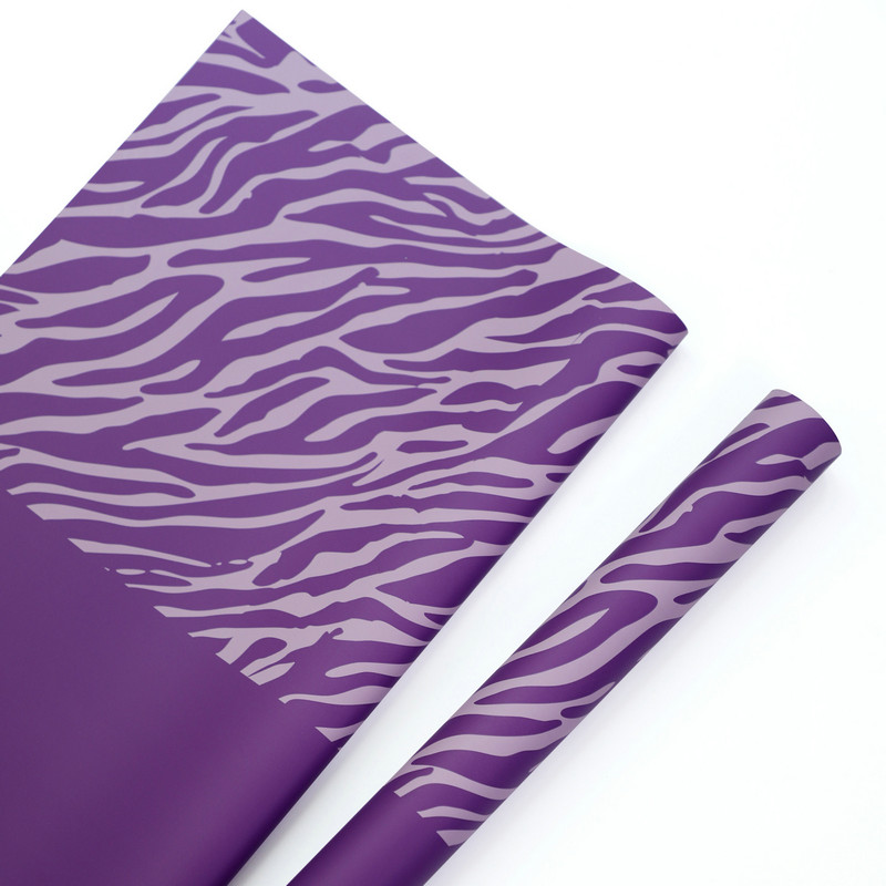 Zebraprint zeskleurig bloemeninpakpapier