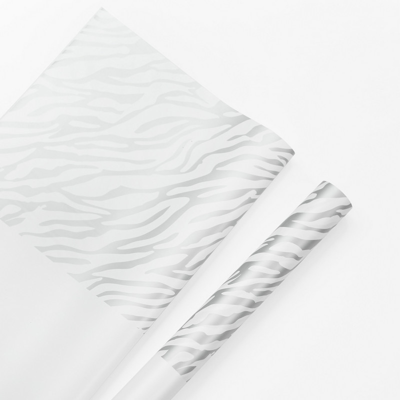 Zebraprint zeskleurig bloemeninpakpapier